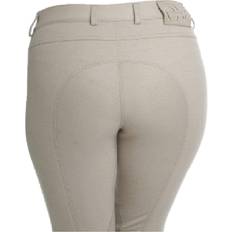 Suede Riding Helmets Ovation Euro Melange Knee Patch Breech Beige (24)