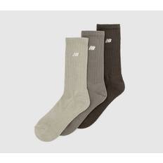 L Socks Children's Clothing New Balance Three Pack Patch Melange Crew Socks Grey/Green/Brown