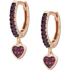 Nomination Dam Örhängen Nomination Sweetrock Rose Gold Heart Hoop Earrings Red