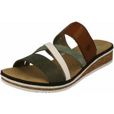 Rieker V3652 Green Combination Sandaler - Brun