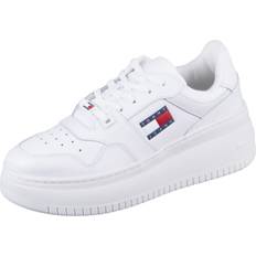 Tommy Hilfiger Dame Sko Tommy Hilfiger Tjw Retro Basket Flatform Ess - Hvid