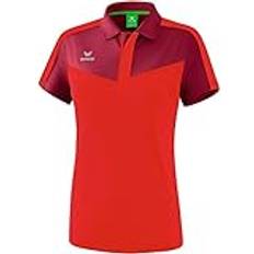 Damen - Orange Poloshirts Erima Damen Squad Sport Poloshirt, Bordeaux/Rot