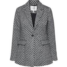 Dame - Stribede Blazere Y.A.S Yaspeppy Blazer Sort