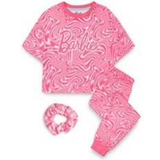 Pink Pyjamases Barbie Short Sleeve Long Leg Pyjama Set Pink 11-12 Years