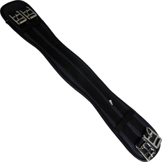 Anti-Chaffe Shaped Elastic Dressage Girth Black: