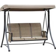 OutSunny 3 Seater Garden Swing Seat Outdoor Chair with High Back Design