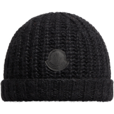 Moncler Uni Bonnets Moncler Black Wool Beanie 999 UNI