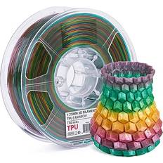 3D Printing Inland Micro Center TPU Filament, Rainbow TPU 3D Printer Filament, Flexible Filament, Dimensional Accuracy 0.03 mm 1kg Spool (2.2 lbs)