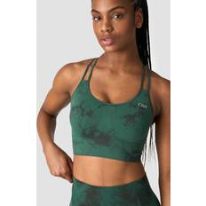 Dame - Grønne BH-er ICANIWILL Define Seamless Tie Dye Sports Bra, Hunter Green