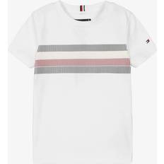 T-shirts on sale Tommy Hilfiger Boys Global Stripe Print Reg T-shirt White, White, Years YEARS