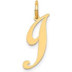 14k - Unisex Charms & Pendants Bagatela 14K Yellow Gold Fancy Script Letter Initial Charm