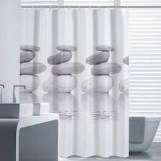 Lifewit Shower Curtain Pebble Printed 180 x 180 cm Gray