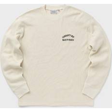 Natuurlijk T-shirts Carhartt WIP Basics Script Long Sleeve T-shirt - Natural/Black