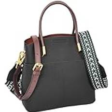 A1 Fashion Goods Damhandväska utsökt läder liten tygväska smart vardaglig mode crossbody väska lockande, Svart