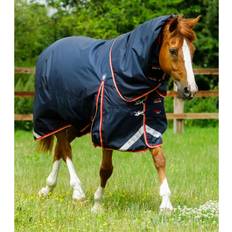 Equitazione Coperta impermeabile per cavalli con copricollo Premier Equine Buster Bleu