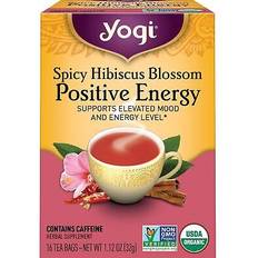 Tea Yogi tea spicy hibiscus blossom positive energy tea - 16 tea bags per pack (4 pa