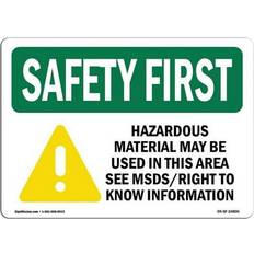 Green Workplace Signs SignMission Osha Safety First Sign 18.0 H x 24.0 W x 0.1 D in Green/White