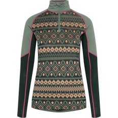 Vaellus - Vihreä Aluspaidat Kari Traa Malia Half Zip Sweater - Dusty Midtone Green