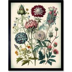 Marlow Home Co. Ernst Haeckel Style Vintage Botanical Painting 12 x 16 in - Multicoloured Framed Art