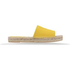 Gul Espadrillos Prada Canvas Slip-On Espadriller Med Læderpatch - Gul