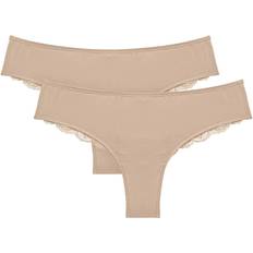 Kukallinen - Nainen Alushousut Triumph Lovely Stringit - Beige