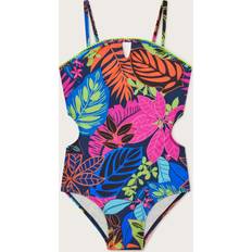 Multicoloured Bathing Suits Children's Clothing Monsoon Kids' Storm Palm Cutout Swimsuit, Multi