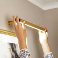 Gold Wall Lamps ValueLights Ryle Set of 2 Rechargeable Metal Led Portable Lamp - Gold Pair Wall light