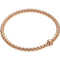 XS Bracelets Fope Eka 18ct Rose Gold 0.01ct Black Diamond Flexible Bracelet