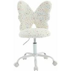 Kids Desk Chair Faux Fur Children Swivel Height Adjustable