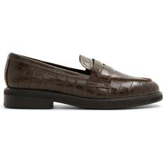 Aldo Low Shoes Aldo Lededanten Loafers Leather Croc - Brown