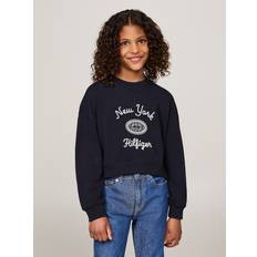 Tommy Hilfiger Girls Sweatshirts Tommy Hilfiger Girls' Kids' Embroidered NY Logo Sweatshirt Navy