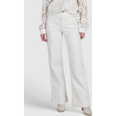 Beige - Donna Jeans Marc Aurel Pantalone Bianco Con Piega