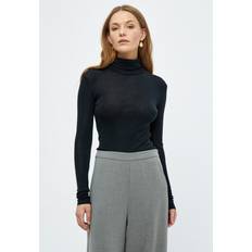 Minus Toppe Minus Mscally Roll Neck Long Sleeve Top Kvinde Black Kortærmede T-shirts hos Magasin