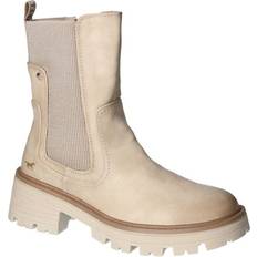 Mustang Damen Chelsea Boots Mustang damen chelsea boots stiefelette reißverschluss stretch 1469-501 Beige