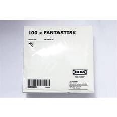 2 x Pack of 100 Fantastisk 3-Ply Paper Napkins 40 x 40 cm White