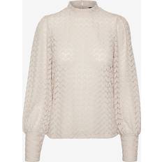 Dam - Spets Överdelar Vero Moda VMBecca High Neck Lace Jrs - Grå