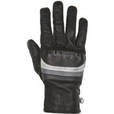 Helstons Mora Summer Leather Gloves Black White Grey