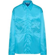 Men - Turquoise Jackets Valentino Satin Overshirt turquoise