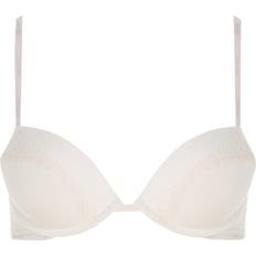 Calvin Klein Flirty Push-up-BH, Bügel, Spitzen-Details, für Damen, beige