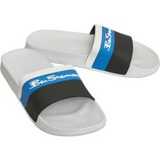 Ben Sherman Mens Colwell Sliders White/Black/Blue