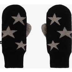 Wool Accessories Molo Black Knitted Star Mittens (10-16 year)