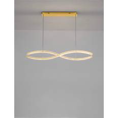 NOVA LUCE Hängande Lampa Aurelia Guld Våg Dubbel Pendellampa