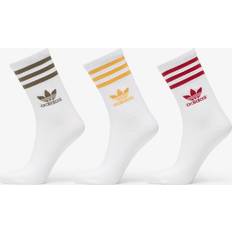 Yellow Underwear adidas Crew Sock 3-Pack White/ Olive Strata/ Preloved Yellow