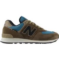 43 - New Balance 574 Skor New Balance Unisex 574 Brown/Blue/Black Leather