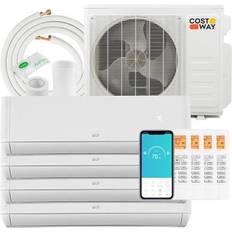 Costway 36000 BTU 4 Zone 21.5 SEER2 Mini Split AC with Heat Pump-12K 12K 12K 12K