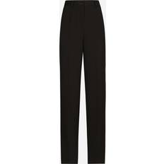 Dolce & Gabbana Sorte Uld Silkebukser Sort
