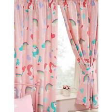 Curtains & Accessories Isabelle & Max Amiyla Polycotton Semi Sheer Slot Top Curtain Pair Pink (66 x 183 cm)