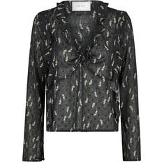 Neo Noir Överdelar Neo Noir Carola Flower Branch Blouse - Black