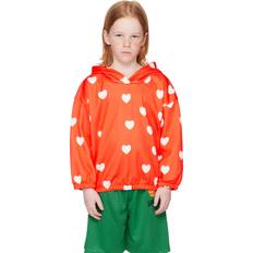 92/98 Sweats à capuche Mini Rodini Kids Red Hearts Hoodie Red 92-98