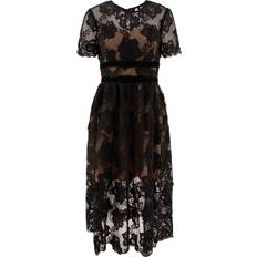 Midi Dresses - Velvet Self-Portrait Midi Dress With Bow